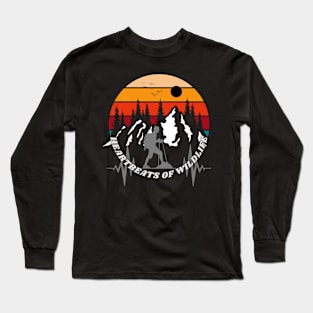 The Heartbeats of Wildlife Echo Through the Mountains Long Sleeve T-Shirt